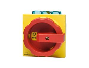 Rozłącznik główny/awaryjny 3P 32A 11.5kW AC23A 400V montaż tablicowy pokrętło żółto-czerwone 4 otwory 3LD2203-0TK53