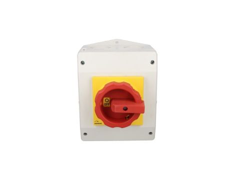Rozłącznik główny/awaryjny w obudowie 3P 63A 22kW AC23A 400V pokrętło żółto-czerwone 3LD2565-0TB53