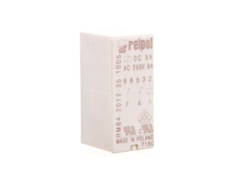 Przekaźnik miniaturowy 2P 8A 5V DC PCB AgNi RM84-2012-35-1005 600332