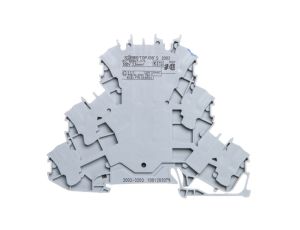 Złączka szynowa 3-piętrowa 2,5mm2 L/L/N szara 2002-3203 TOPJOBS