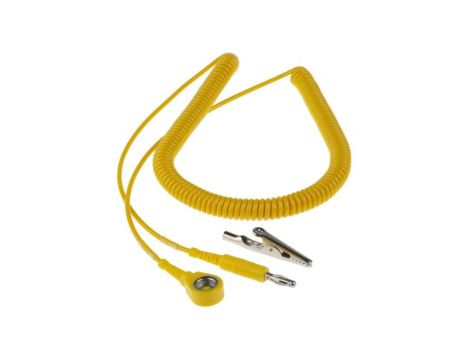 Przewód uziemiający ESD Żółty Tak, dł. 3.6m, 2M, RS PRO