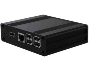 Obudowa Raspberry Pi, do użytku z Raspberry Pi, Czarny, materiał: Aluminium, 108.50 x 108.50 x 30mm