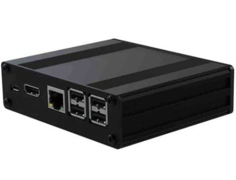 Obudowa Raspberry Pi, do użytku z Raspberry Pi, Czarny, materiał: Aluminium, 108.50 x 108.50 x 30mm