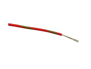 Przewód jednożyłowy linkowy, 0,2 mm, 7/0,2 mm, 24 AWG, PVC, 1 kV AC, Zielony/Czerwony, dł. 100m, RS PRO