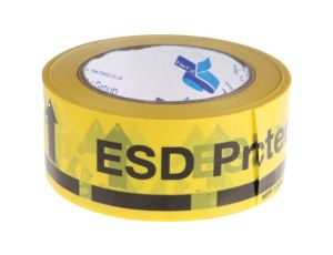 Tak Taśma zabezpieczająca ESD Nie Czarny/żółty, 48mm x 66m Tak Nie, RS PRO Nie ESD Protected Area Podłoga