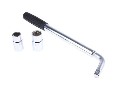 Klucz nasadowy, stal chromowo-wanadowa, rozm: 1/2 cala, typ: Kwadratowy, Klucz do nakrętek kół, dł: 533 mm