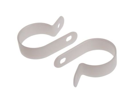 Zacisk typu P, Ø zew. 25.4mm, szer. 12mm, kolor: , kolor: Naturalny, materiał: Nylon