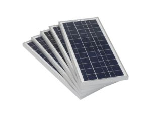 Panel słoneczny 20W 22V 638x278x25mm, RS PRO /zestaw 5szt./