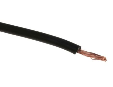 Przewód jednożyłowy linkowy, 2491B, 1 mm, 32/0,2 mm, 17 AWG, Bezhalogenowe, 500 V, Czarny, dł. 100m, RS PRO