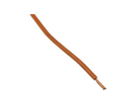 Przewód jednożyłowy linkowy, Przewód do urządzeń, 0,26 mm, 3/0,07 mm, 23 AWG, PVC, 250 V, Pomarańczowy, dł. 100m, RS