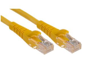Kabel kat. 5e U/UTP Żółty 1m