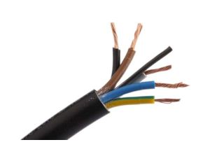 Sieciowy kabel zasilający 5 Core Polichlorek winylu PVC Sheath Czarny 8.04mm od , 300 V, 500 V