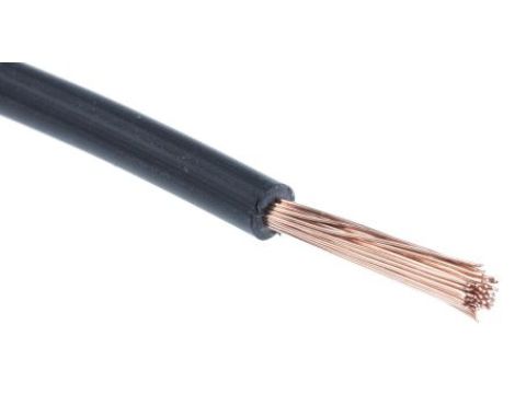 Przewód jednożyłowy linkowy, ZYRAD, 2,1 mm, 50/0,25 mm, 14 AWG, Poliolefina usieciowana, 600 V, Czarny, dł. 100m, RS