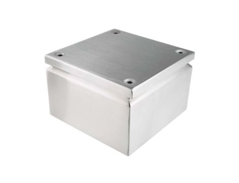 Puszka elektroinstalacyjna, 200 x 200 x 120mm, IP66, kolor Niemalowany, materiał Stal nierdzewna, 0-wejściowa, RS PRO