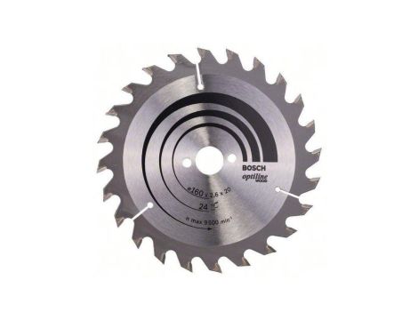 Piła tarczowa-h optiline wood 160*2,6*20/16z24