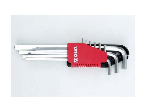 KLUCZE HEX ZESTAW 9-CZĘŚCIOWY 1,5-10MM DŁUGI