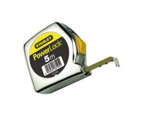 MIARA POWERLOCK, CHROMOWANA OBUDOWA PLASTIKOWA 5M/19MM L