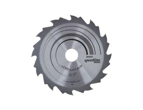 Piła tarczowa h speedline 190*2,6*30z12