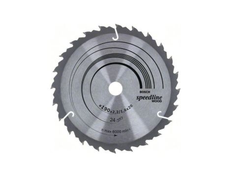 Piła tarczowa h speedline 190*2,4*20/16z24