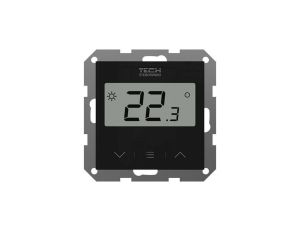 SINUM FR-S2 Regulator pokojowy doramkowy przewodowy kolor czarny