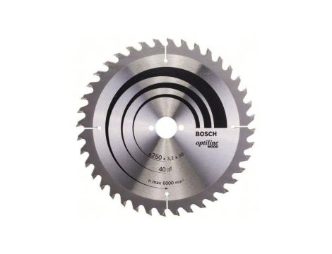 Piła tarczowa-h optiline wood 250*3,2*30/z40