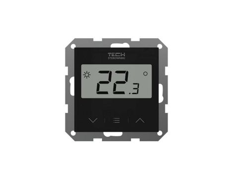 SINUM F-8z Regulator pokojowy bezprzewodowy kolor czarny