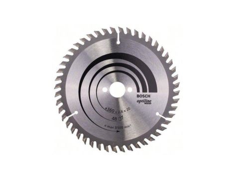 Piła tarczowa-h optiline wood 160*2.6*20/16z48