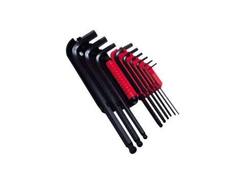 KLUCZ IMBUSOWY Z KULKĄ KPL. 9SZT (1,5-10MM) ZASOB.PLAST. E