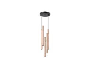 Lampa wisząca PASTELO 5P drewno