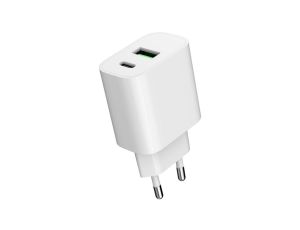 ŁADOWARKA SIECIOWA PD/QC 4.0 1x USB-C 1x USB-A 3A 20W ART