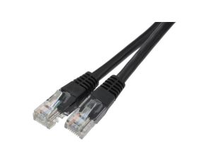 Patchcord UTP kat.6 kabel sieciowy LAN 2x RJ45 linka czarny 0,5m