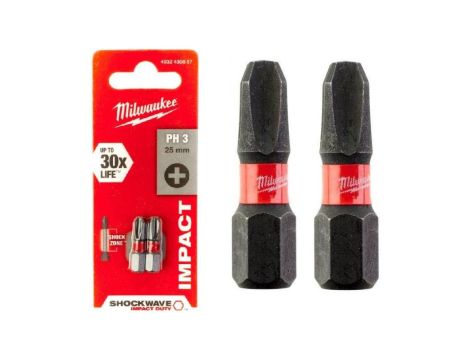 BIT, GROT, KOŃCÓWKA SHOCKWAVE PH3 25MM 2 SZT.