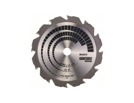 Piła tarczowa-h optiline wood 190*20z12