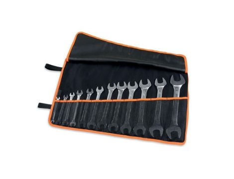 Komplet kluczy płaskich 6-32mm,12 szt. + pokrowiec