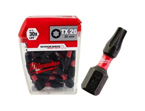 BIT, GROT, KOŃCÓWKA TORX TX20 25MM 25 SZT.
