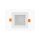 Downlight Plafon MOLLY 5W 450lm 3000K ciepła kwadrat podtynk 3 lata gwar.