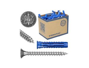 Kołki rozporowe uniwersalne 4ALL 10x50 z wkrętem z łbem stożkowym 6x60 25szt. RAWLPLUG