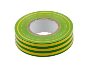 Taśma izolacyjna PVC 711E żółto-zielona 0,13 x 15mm x 10m / 25219