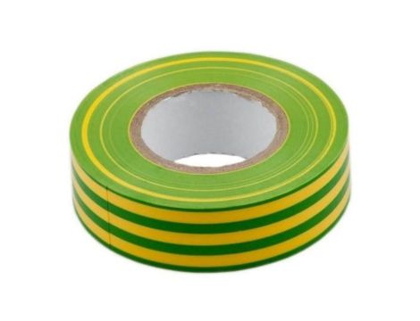 Taśma izolacyjna PVC żółto-zielona 0,13 x 19mm x 25m / 25224