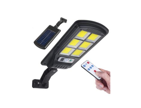 Solarna lampa uliczna LED z czujnikiem ruchu i pilotem Maclean IP54, 4W, 400lm, 6500K, Li-ion 1200 mAh, 3 tryby pracy MCE446