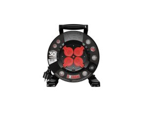 Przedłużacz bębnowy EXTREME LINE 4 gniazda z/u IP44 16A H05RR-F 3x1,5 30m czarny W-100028