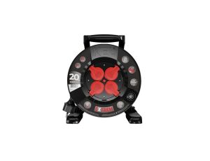 Przedłużacz bębnowy EXTREME LINE 4 gniazda z/u IP44 16A H07BQ-F 3x2,5 20m czarny W-100084