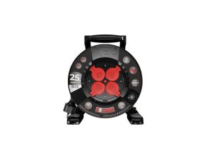 Przedłużacz bębnowy EXTREME LINE 4 gniazda z/u IP44 16A H05RR-F 3x2,5 25m czarny W-100027