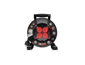 Przedłużacz bębnowy EXTREME LINE 4 gniazda z/u IP44 16A H05RR-F 3x1,5 20m czarny W-100024