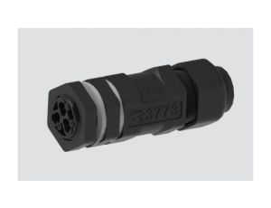Szybkozłącze hermetyczne IP66/IP68 z nakrętką szare 3773-3P/G