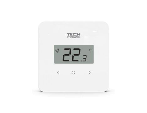 TECH T-2.1 - Regulator pokojowy przewodowy dwustanowy kolor biały duże cyfry