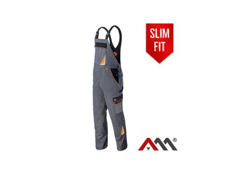 Spodnie robocze ogrodniczki PROFESSIONAL GRAY szare Rozmiar 60