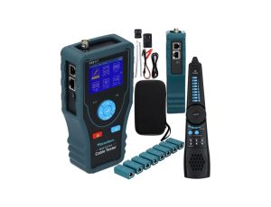 Tester kabli sieciowych RJ45 PREMIUM + 8 terminatorów z funkcją Lokalizatora Par FORSCHER FS8117-8T