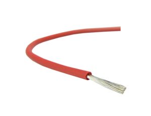 Kabel silikonowy SIF 180C 300/500V 0,5 ciepłoodporny LSOH czerwony linka BSG /100m/