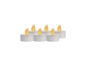 Świeczki tealight białe 6x CR2032, vintage, kpl. 6 szt DCCV11